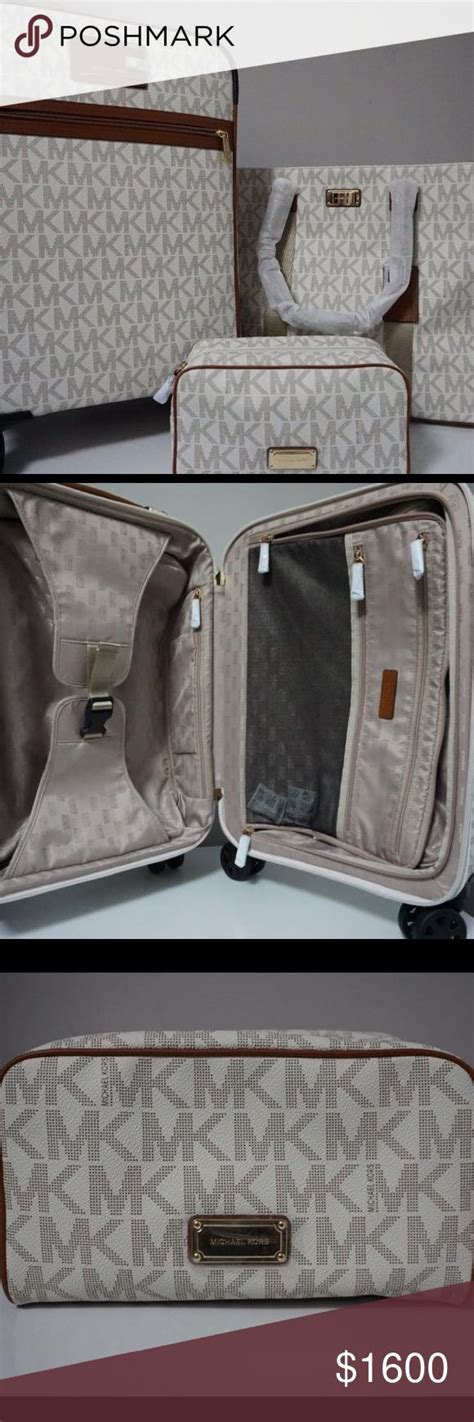 3 piece michael kors luggage set|michael kors luggage set sale.